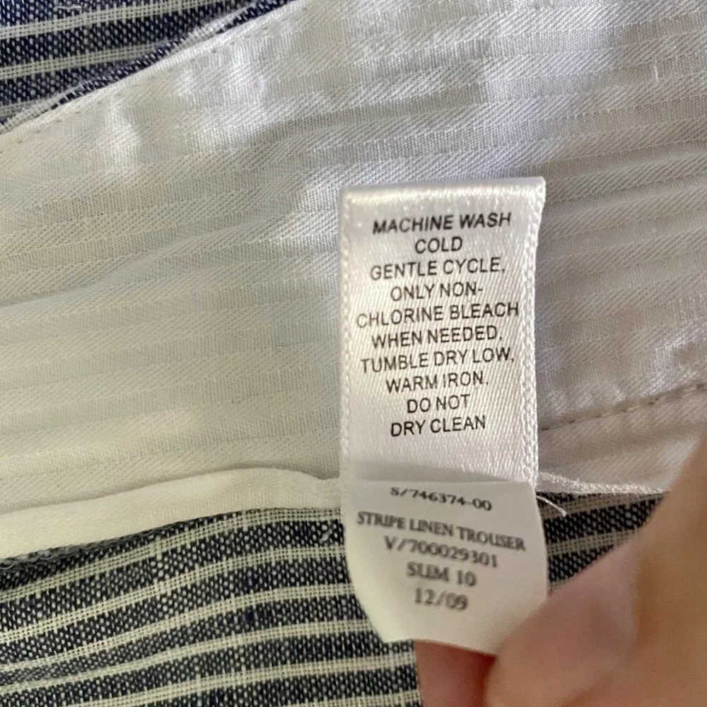 Banana Republic Linen Trousers 718 Martin Fit Size 14
